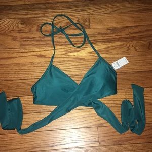 NEW Aerie Wrap Scoop Bikini Top